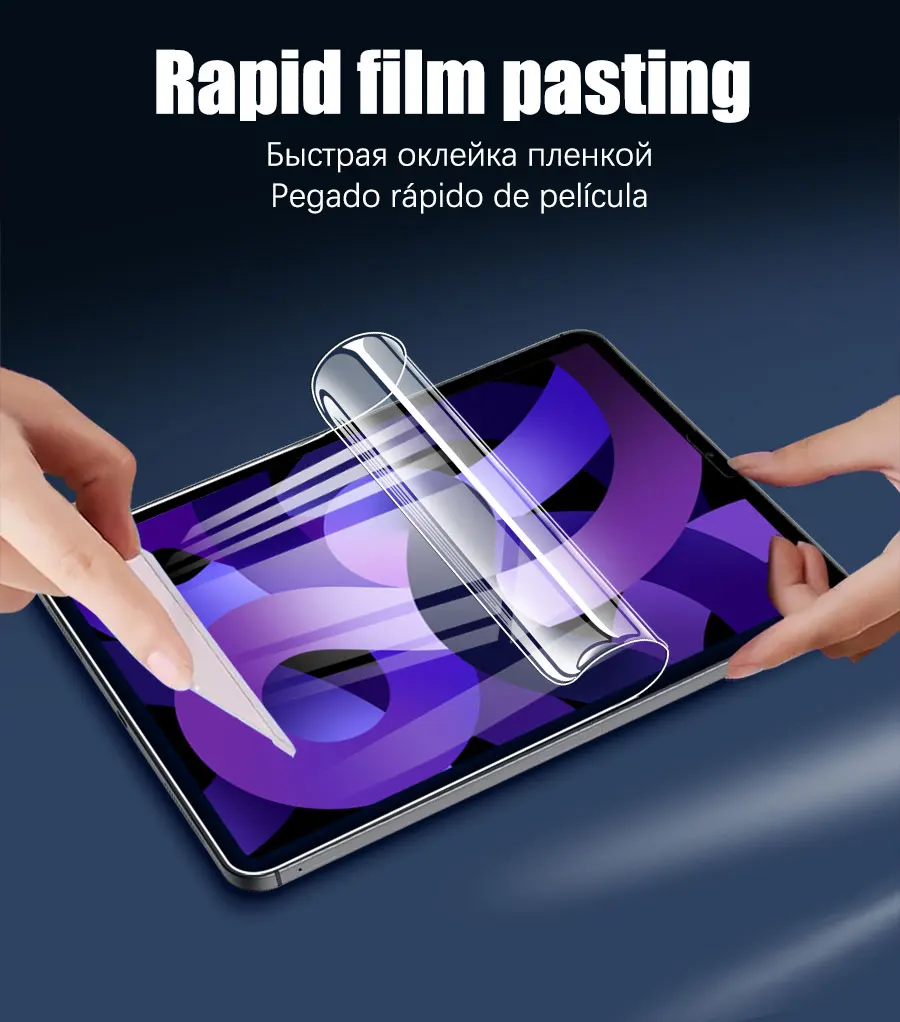 2 Stück Hydro gel folie für iPad Pro 11 12,9 Luft 4 5 13 10,2 Displays chutz folie für iPad Mini 6 2 3 9,7 9 Genration nicht Glas – Detail 11