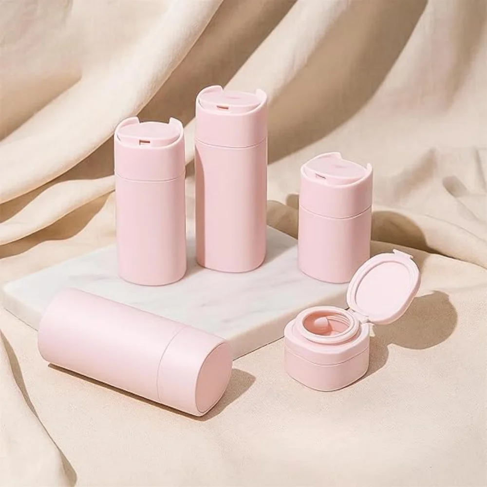 Juego de botellas dispensadoras de crema de viaje, 5 uds., botellas de viaje, juego de contenedores de artículos de toca