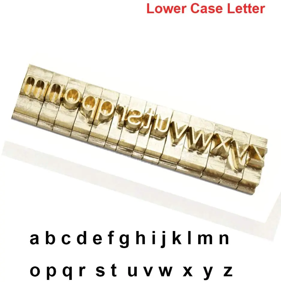 Brass Flexible Lettersof Hight 8mm Numbers Alphabets Symbols and Optional Fonts forDIY Die Stamp Mold Hot Foil Stamping Machine