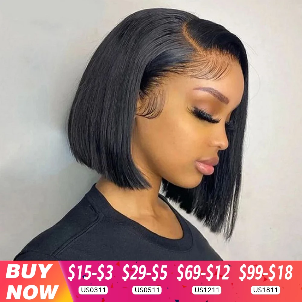 

Бесклеевые парики из человеческих волос Перуанский парик 7x5 Прямой боб Парик из 100% человеческих волос Предварительно выщипанные парики с застежкой 6x4 Wear And Go