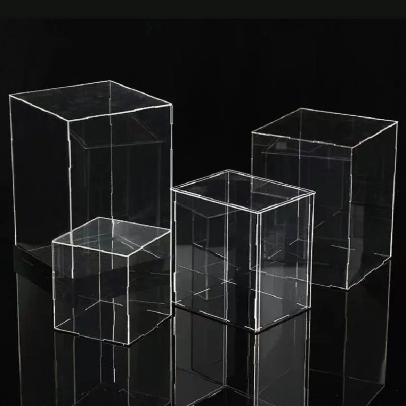 Zeszijdige Transparante Acryl Figuur Display Kast Stofdichte Opbergdoos Voor Speelgoed, Automodellen, Kunstcollectie En Display