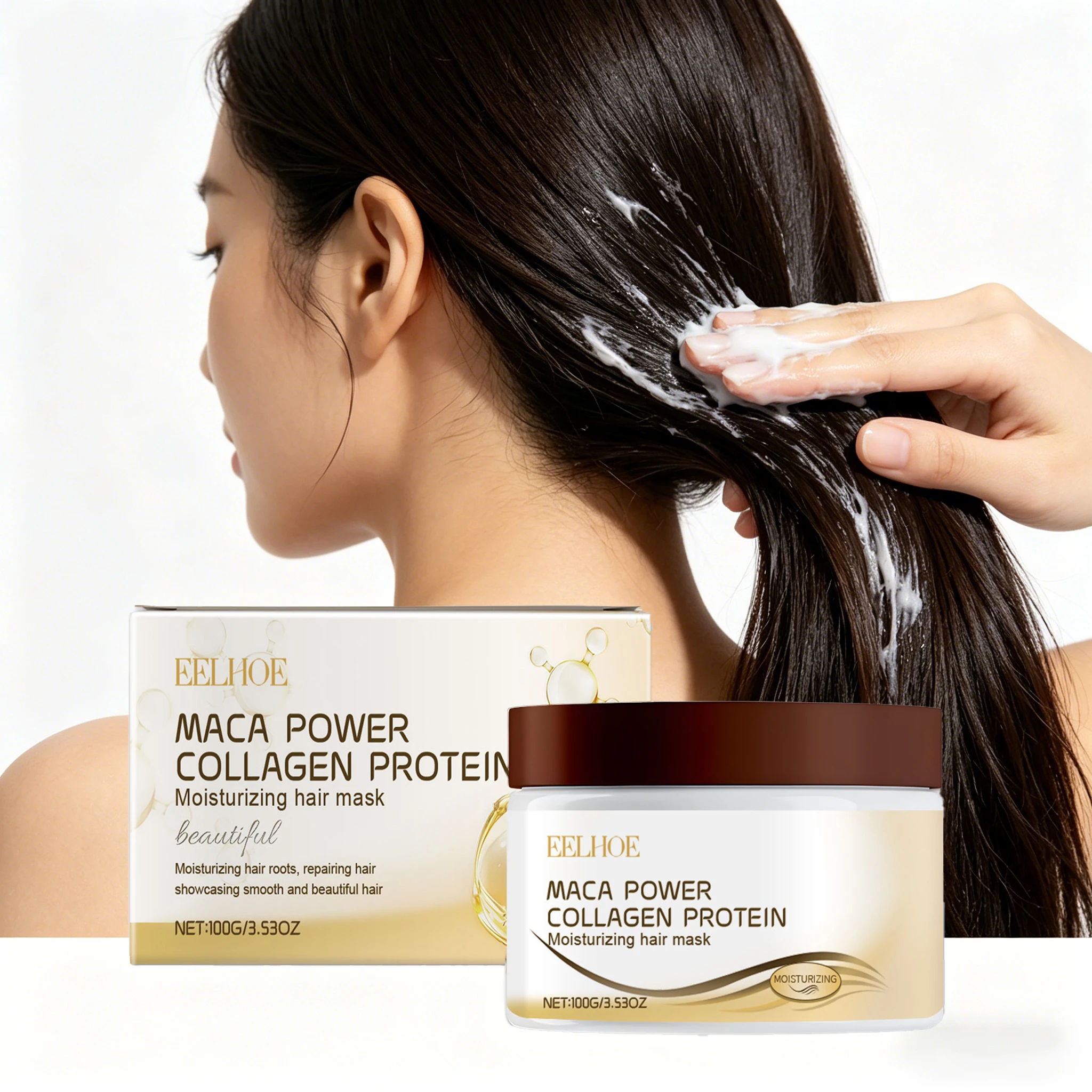 

Collagen Protein Hair Mask Deep Moisturizing Strengthen Hair Root Enhance Gloss Improve Smoothness Repairing Damaged Hair Mask