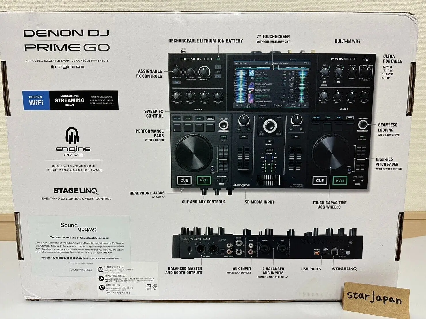 خصم 2025-100% على مبيعات DenonS DJ PRIME GO وحدة تحكم DJ الذكية مع بطارية قابلة لإعادة الشحن بشاشة لمس عالية الدقة