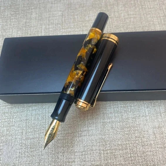 Nowy prezent Admok M800 akrylowe pióro wieczne z tłokiem Schmidta miękka nr 6/35 #   Pióro z tuszem F/M 0,5/0,7 mm Pióra do pisania dla studentów — zdjęcie produktu 7