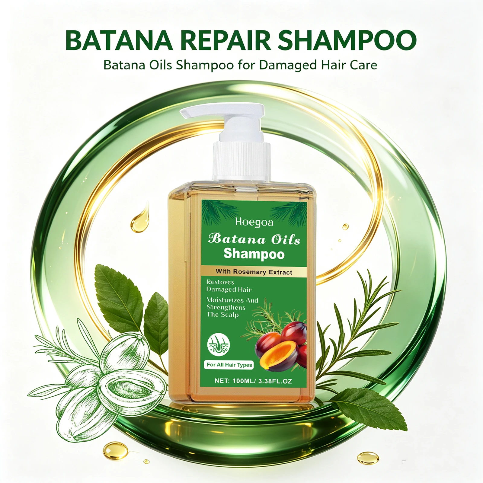 Hair Care Dandruff - Champú de Aceite de Batana y