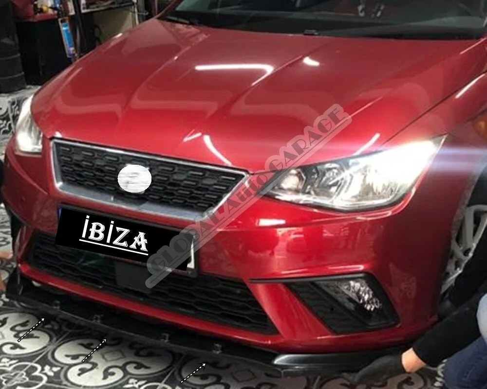 Dla Seat Ibiza zderzak przedni zderzak wargi 2008-2021 fortepian czarny błyszczący Splitter dyfuzor uniwersalny spojler zderzak błotniki