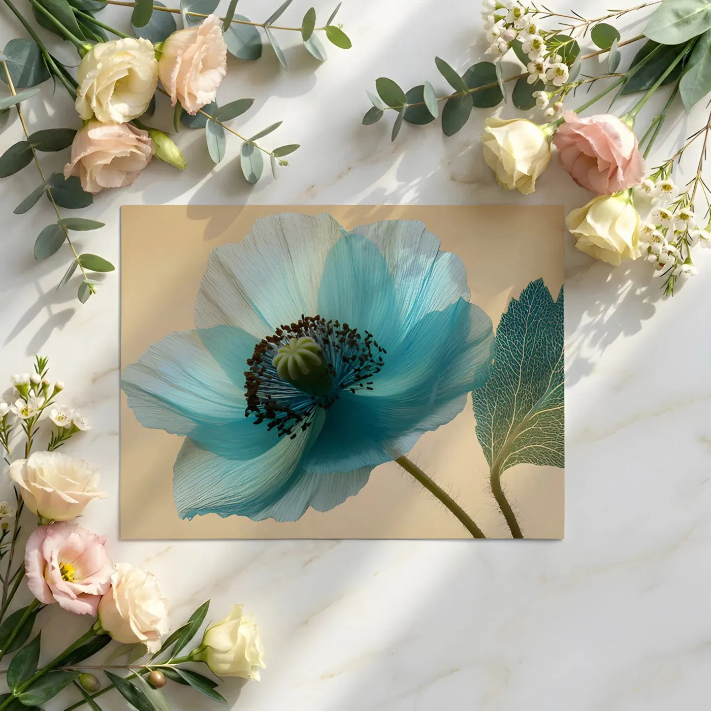 Floral Wallpaper for Bedroom Wall Sticker Waterproof