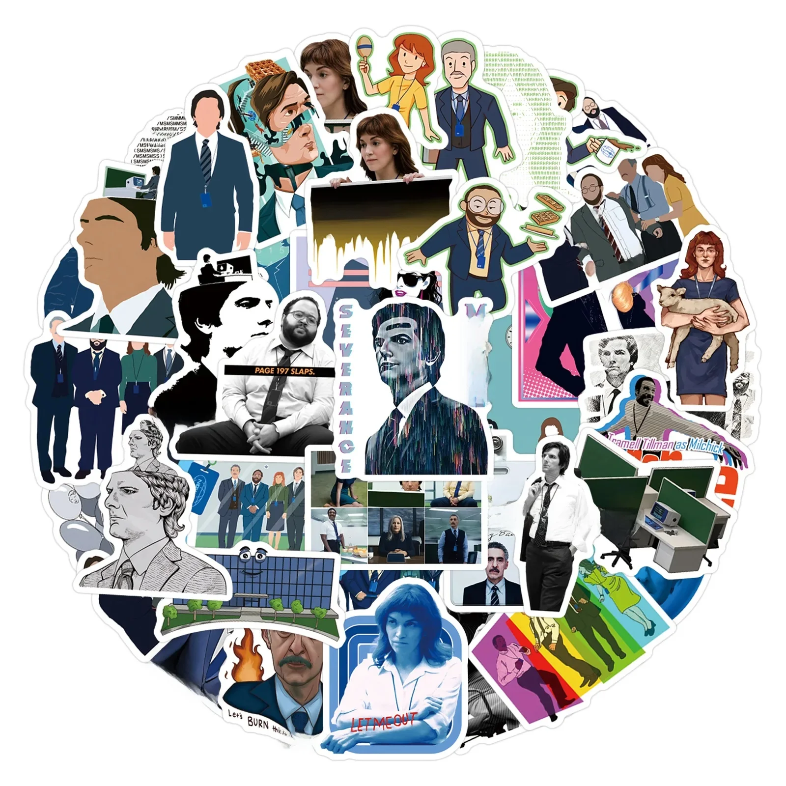 AliExpress GOGOTU 10/30/55PCS Severance Season Stickers American Drama Cartoon Sticker Laptop Phone Guitar Car Bike Skateboard Decals Graffiti Toy