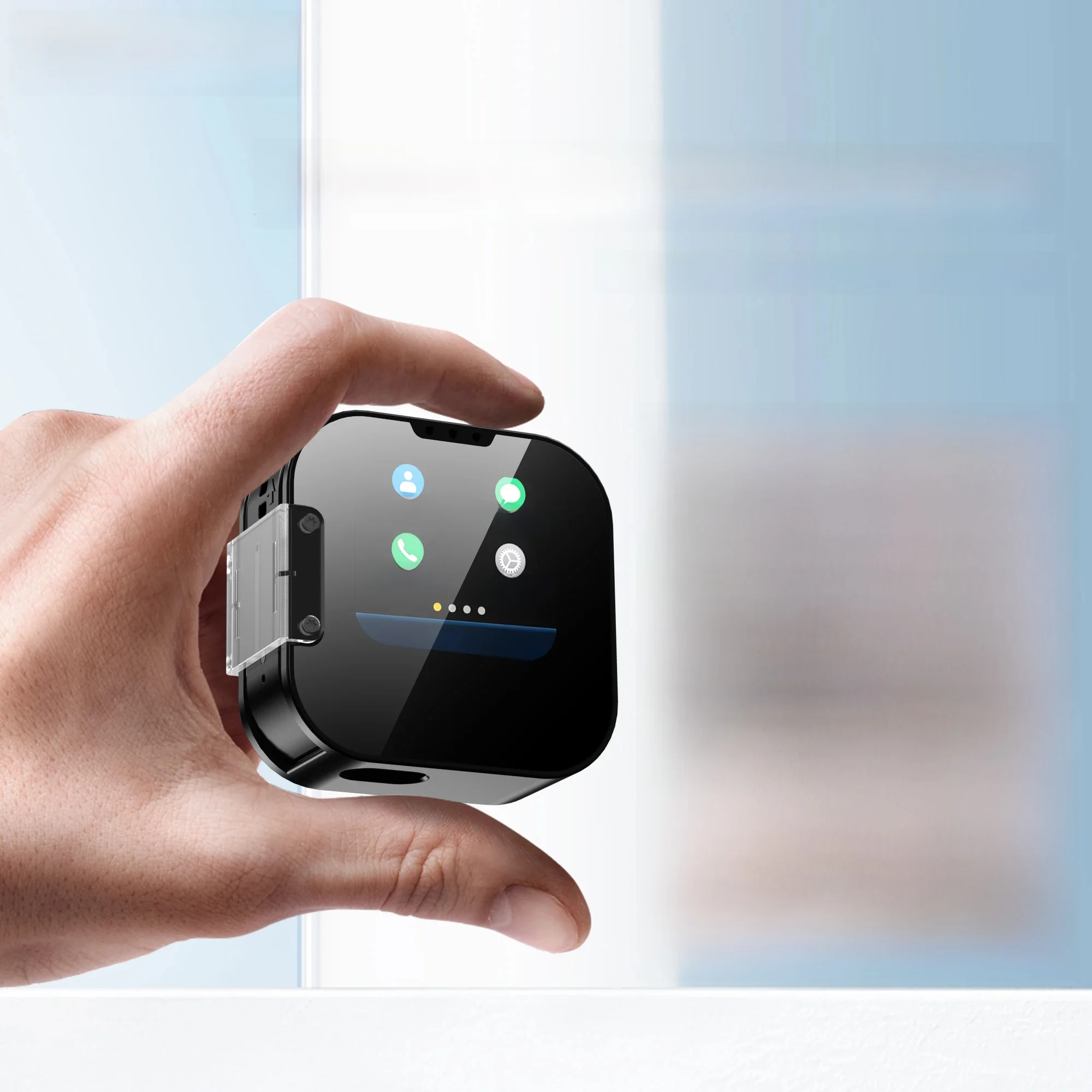 2025 NIEUWE SERVO i19 Draaien Kleine Touchscreen Telefoon 1.69 "Display Magic Voice Bluetooth Dial Torch 90 °   Roterende 2G mini-mobiele telefoon - afbeelding 2