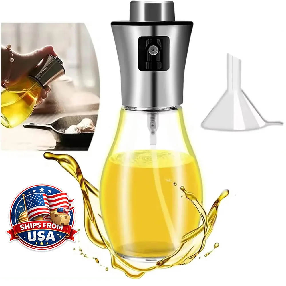 

Oil Sprayer For Cooking 200ML Olive Oil Fine Mist Spray Bottle Stainless Steel Dispenser For Air Fryer Salad Baking