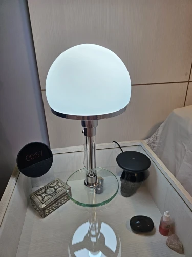 Bauhaus Chrome Mushroom Table Lamp, customer photo