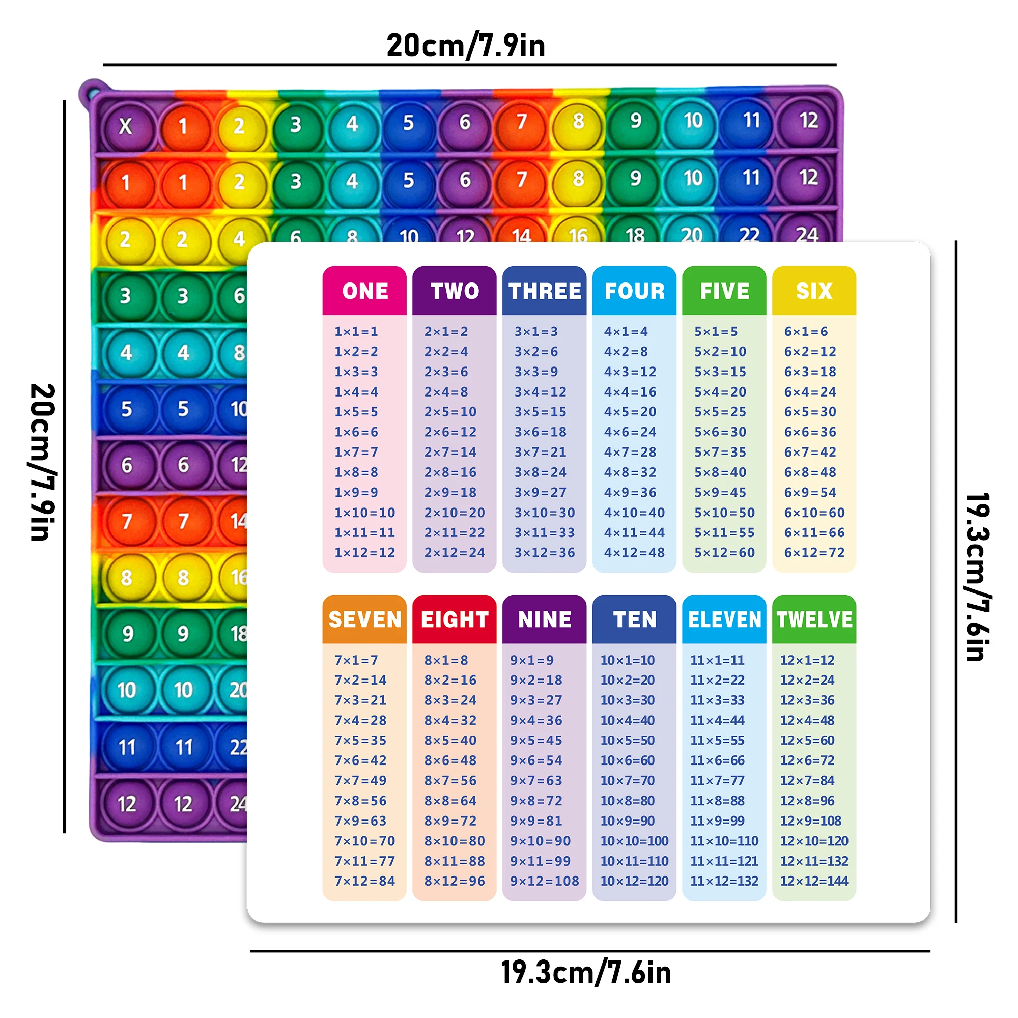 1-12 Multiplication Practice Board Games with Erasable Card Pen, Times Table Learning Math Toys Stationery Manipulatives Kid