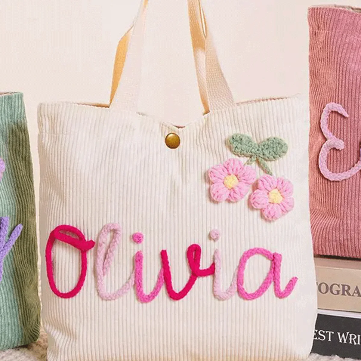Personalized Name Handbag, Custom Tote Bag Gift