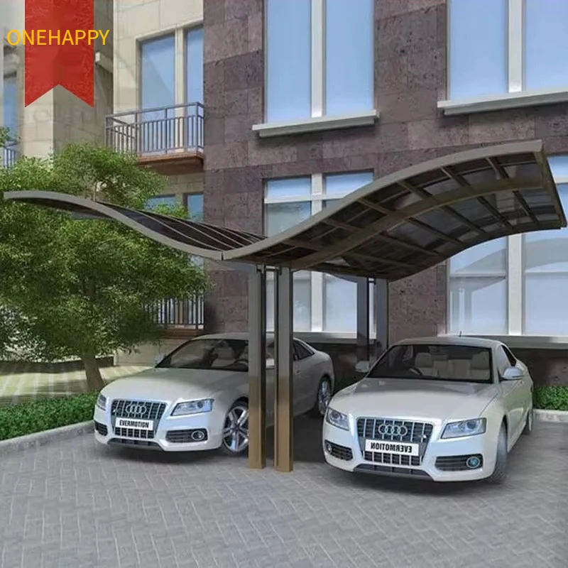 مرآب جناح تصميم بسيط، جراج حديقة، مظلة خارجية، مرآب متنقل، هيكل تركيب مرآب شمسي #2