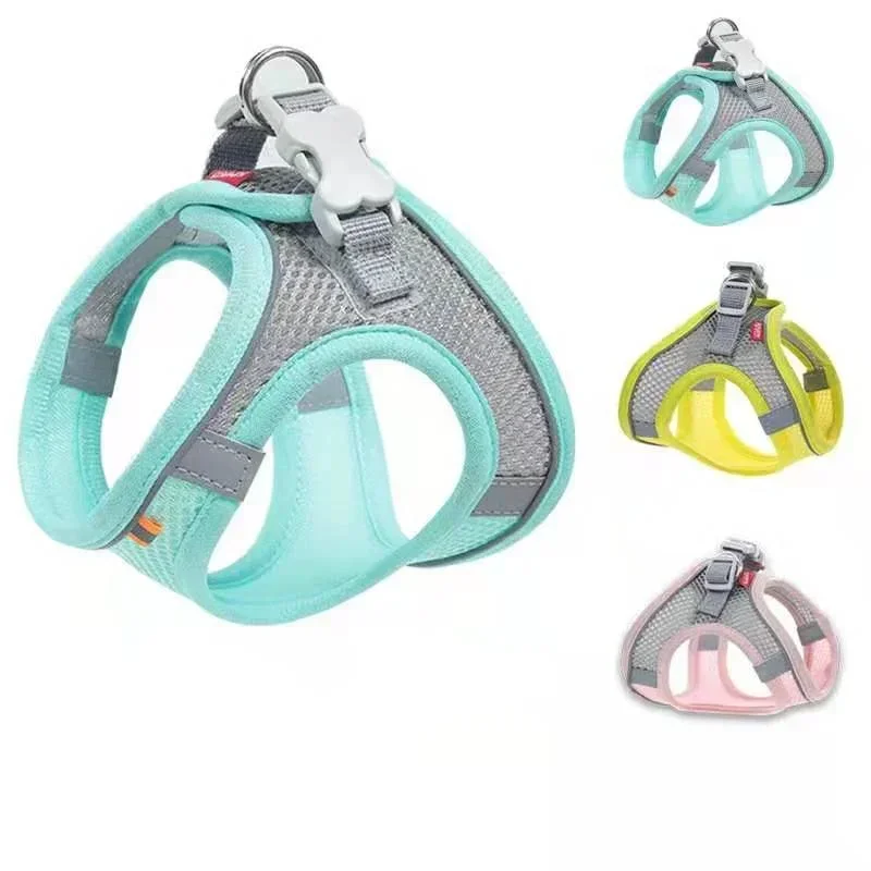 Accessoires pour chiens et chats, collier pour petits chiens, gilet de sécurité, corde de poitrine pour animaux de compagnie, couverture pour chiens, harnais respirant et réglable, fournitures,