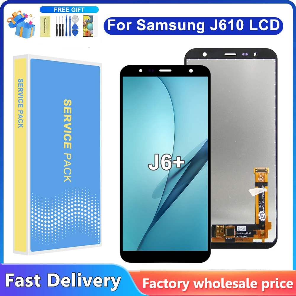 SM-J610F J610G J610FN Premium Lcd For Samsung J6 Plus Display Touch Screen Digitizer Panel Assembly For Samsung J610 LCD