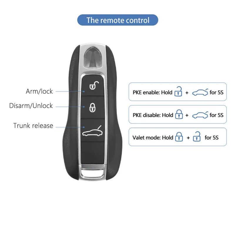 EasyGuard Smart Key PKE Kit Fit For Porsche with Factory Push Start Button DC12V Keyless Entry Enable And Disable Easy Install