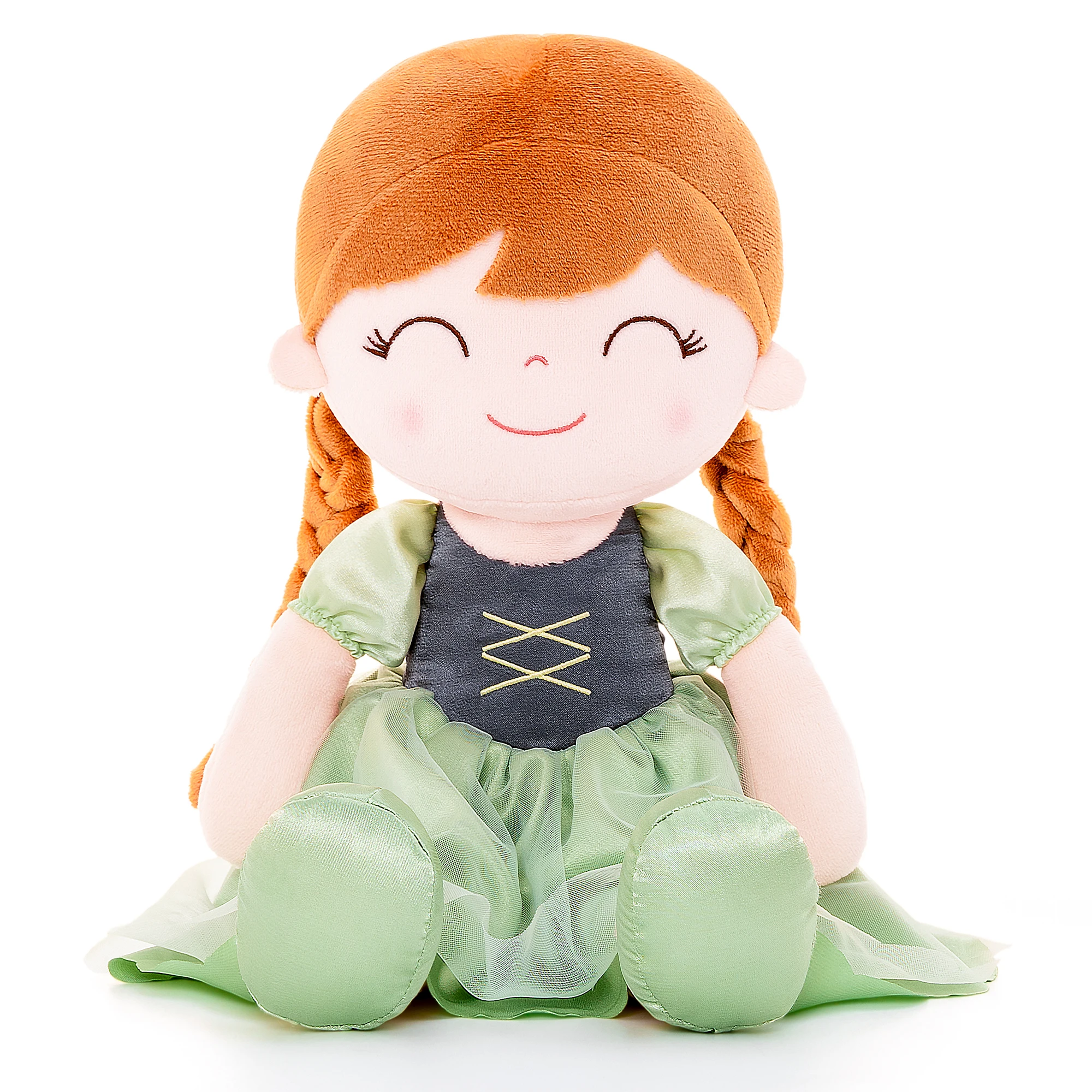 16inches Plush Dolls Angels Princess Dolls Green for Little Girls Birthday Gifts and Baby Shower Christmas Gifts