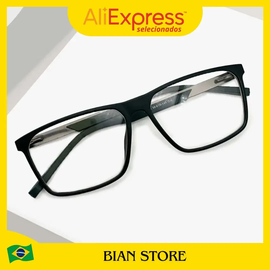 Vintage Retro 118 Metal Acetate Square Square Frame Glasses For Men-Fast Delivery For All Brazil