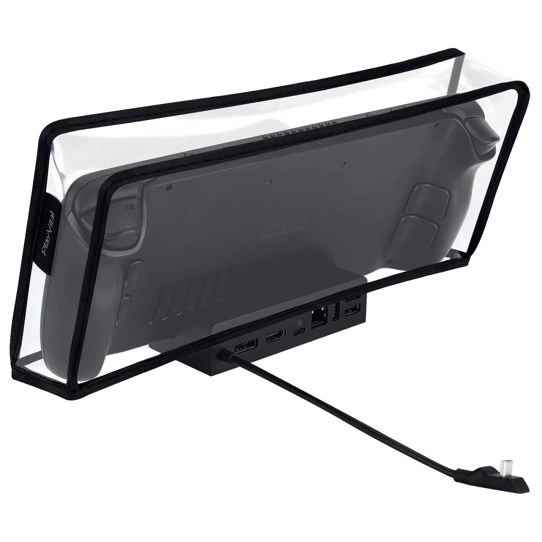 PlayVital przezroczysta osłona przeciwpyłowa na pokład parowy LCD, odporne na zadrapania wodoodporny ochraniacz osłona przeciwpyłowa na pokład parowy OLED