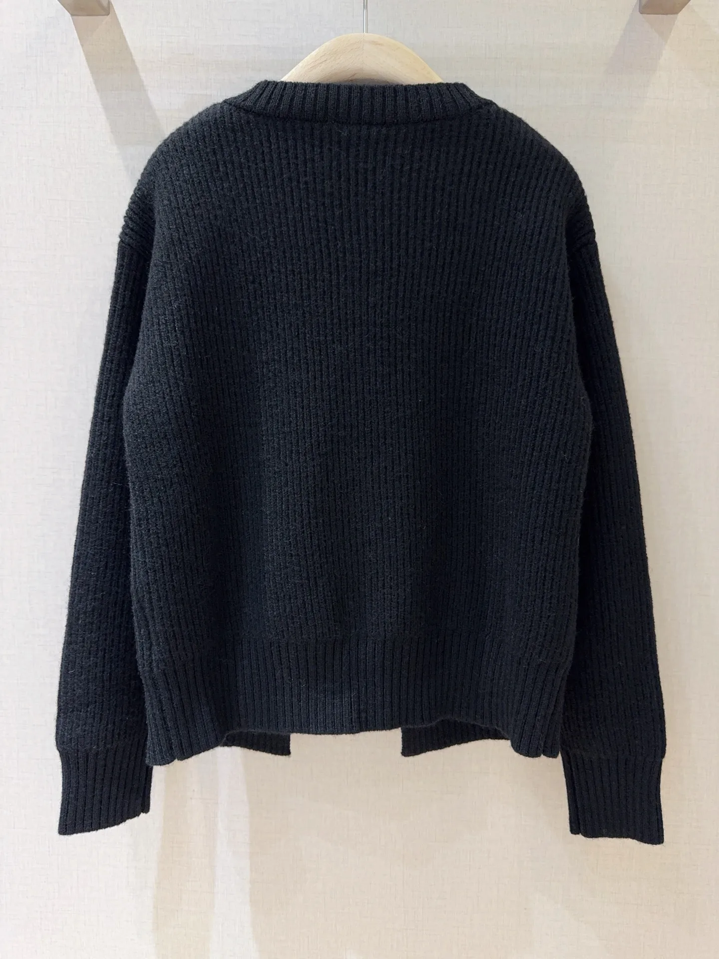 

Winter New Style Ladies Fashion All Kinds Of Round Neck Black Tie Knit Cardigan