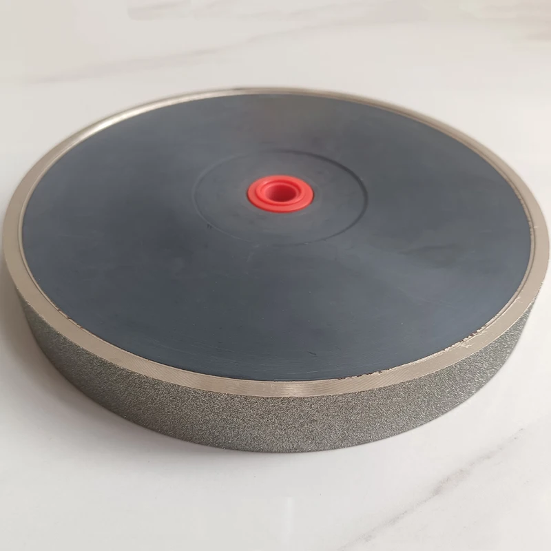 Roda Poles 8 Inci 200mm Lubang 25.4mm Berlapis Elektroplating Bentuk Datar untuk Pengamplasan Perhiasan