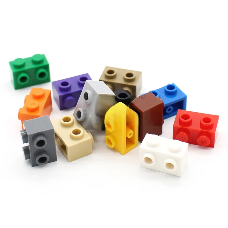 40 Stück MOC-Bausteine 11211 Ziegel modifiziert 1x2 mit Nieten auf der Seite, kompatibel, baut Partikel, Konstruktion, kreatives Spielzeug zusammen