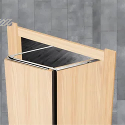 1Pc 304 Stainless Steel Bi-fold Wooden Door Pivot Hinge Top Bottom Mount