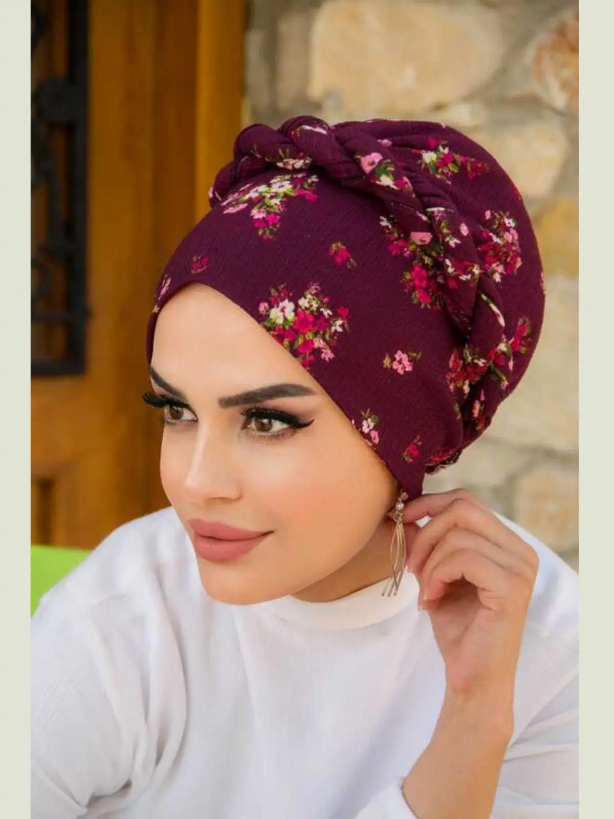 Corded Twisted Ready Bonnet, Buy 2 Get 1 Free, Bonnet Muslim Fashion Shawl Casual Bonnet Summer Clothing Muslim Woman