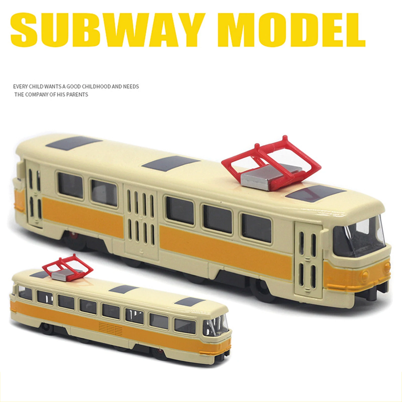 Schaal 1:90 Simulatie Legering Tram Model Speelgoed Diecast Legering Bus Geluid en Licht Muziek Metro Bus Decoratief Model Speelgoed Voor Kinderen