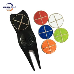 Alle Metalen Golf Pitchfork, met Magnetische Bal Marker-Metalen Zinklegering (Multi-Kleuren Ball Marker)Titleist Bal Marker