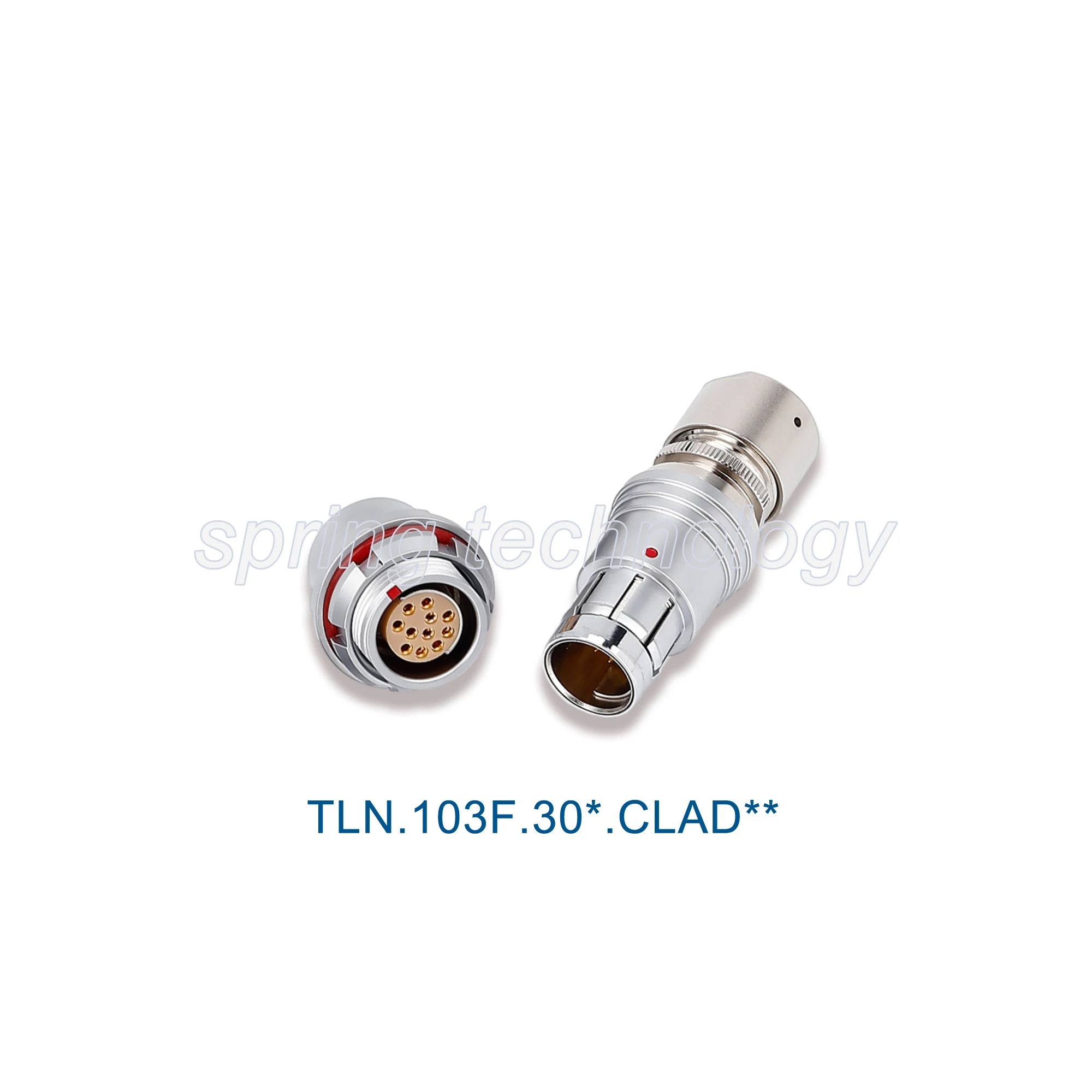 TLN.103F Push-pull Multipole Watertight Cable Short Plugs, TLN.103F.302/303/304/305/306/307/308/312/314/316 Connectors