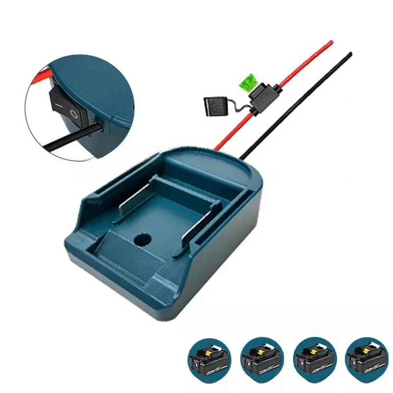Externer Batterieadapter-Konverter für Makita 14V/18V Akku DIY Elektrowerkzeug BL1830 BL1840 BL1850 BL1860 Li-Ionen-Akku