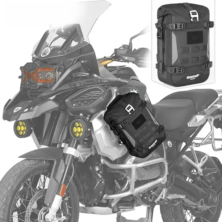 Rhinowalk sac de pare-chocs de moto étanche 6L sac de cadre latéral de moto universel avec Support interne boîte à outils de bagage de voyage