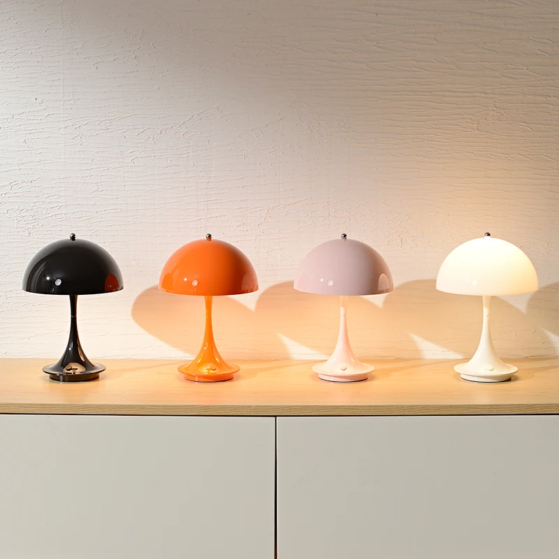 LED mushroom small table lamp portable USB charging dimmable  Mood light bedroom bedside lamp dimmable