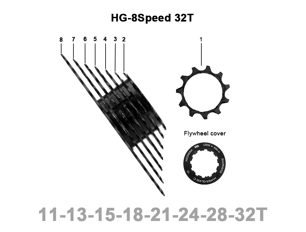Shimano 8-Gang-MTB-Gruppe M310 M360 Schaltwerk 8S M315 Shifter HG31-8 8V Kassette 32T 34T Mountainbike-Kette HG71 HG41 – Detail 26