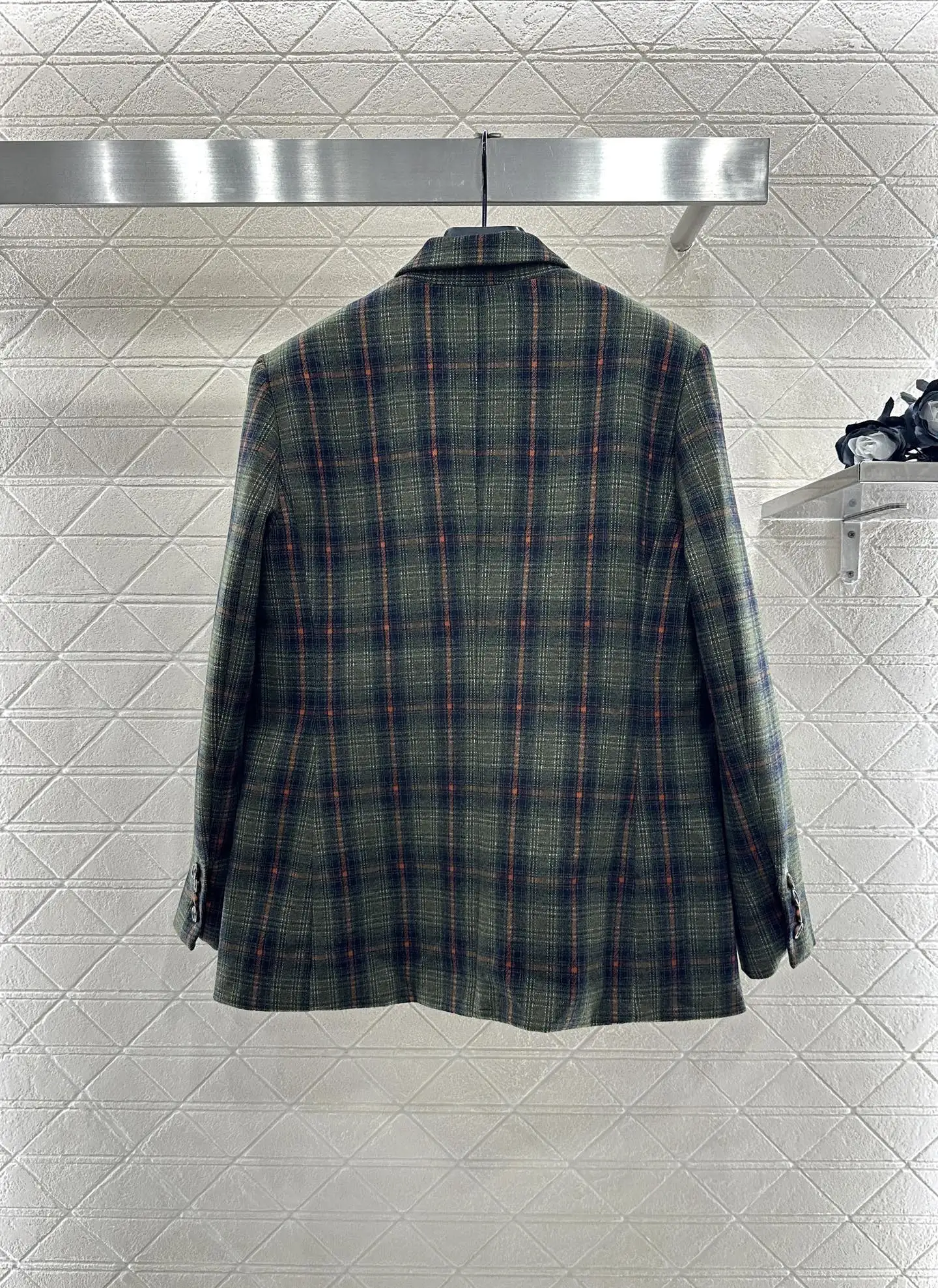 

Новый осенний женский пиджак, комплект с полуюбкой, клетчатое модное элегантное женское пальто высокого качества 2025 XUAN074-1320-1270