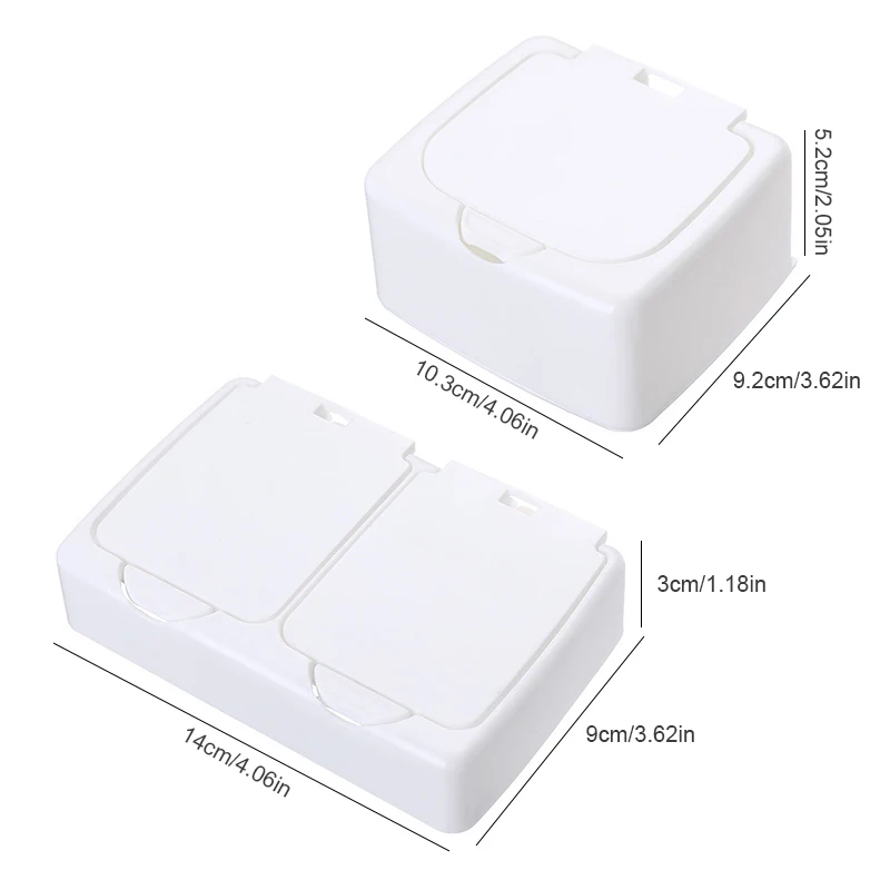 Caja organizadora de almacenamiento para estudio de uñas, caja de almacenamiento de escritorio, Mini hisopo de algodón emergente con tapa, plástico de algodón cosmético a prueba de polvo