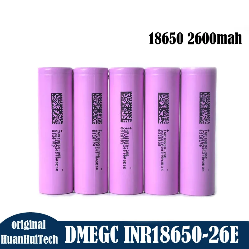 2-20pcs Original DMEGC INR18650-26E 2600mAh Battery Real Capacity 18650 5C Rechargable Lithium Ion Cell For Battery Pack