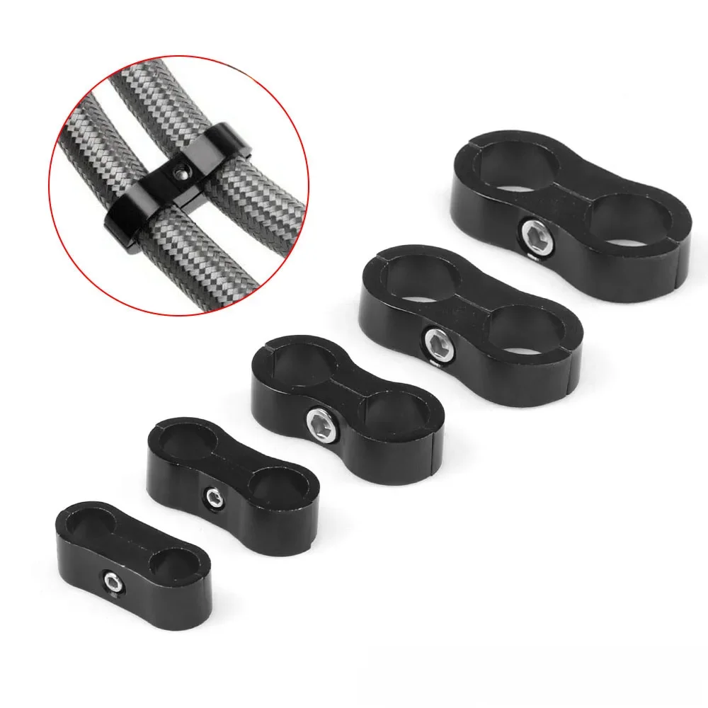 Pleciony gumowy zacisk przewodu węża Aluminiowy anodowany separator przewodu Separator Zestaw zacisków rozdzielających AN4 AN6 AN8 AN10 AN12 — zdjęcie 2
