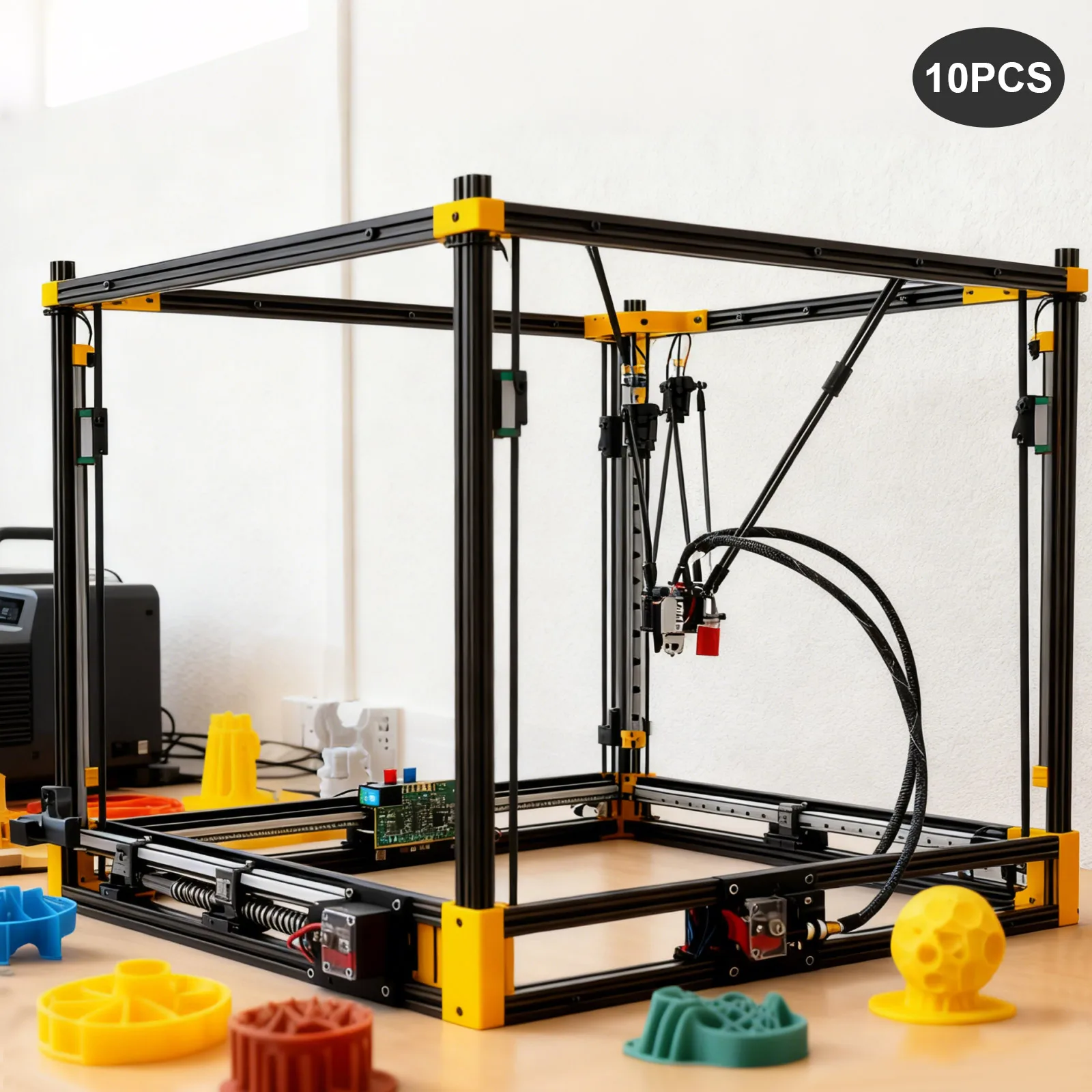 

Экструзия алюминия, алюминиевая экструзия с Т-образным пазом 2020, 1 метр, черный — 10 шт., обрамление с Т-образными прорезями для 3D-принтера, верстака, ЧПУ