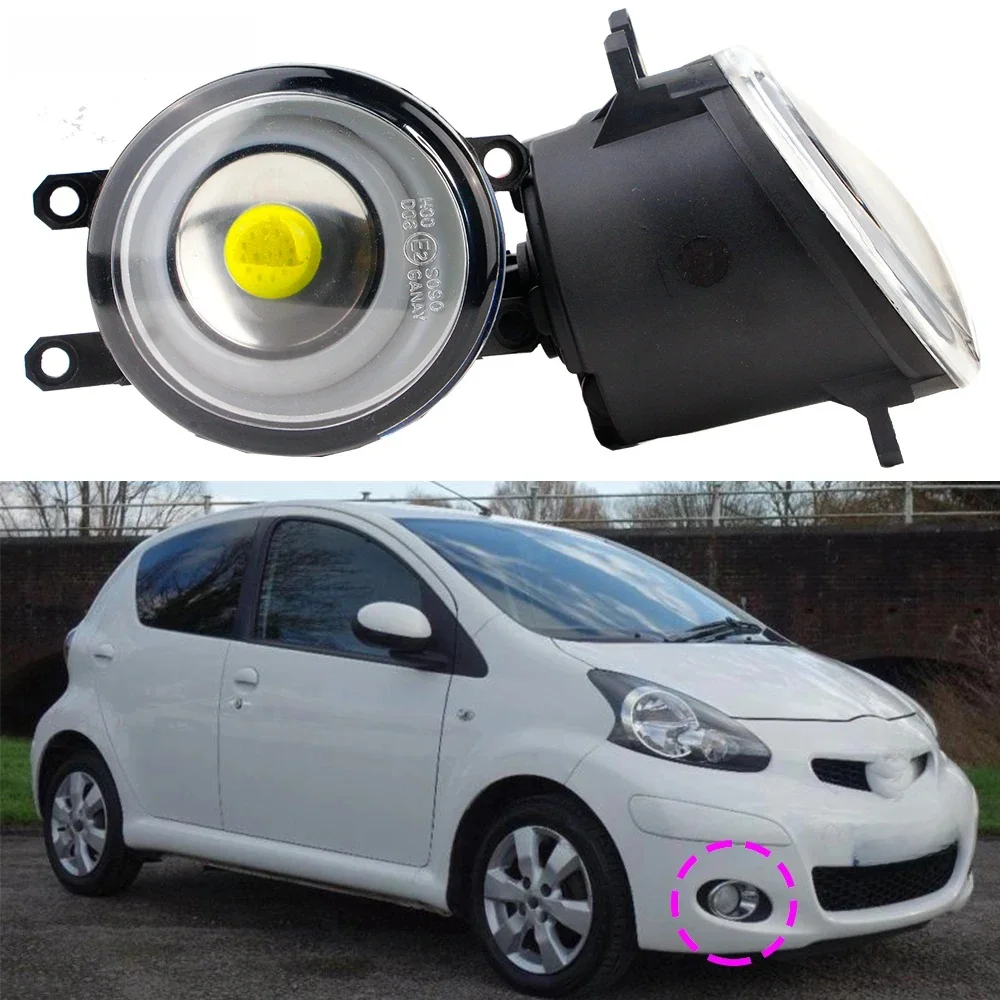 Phare antibrouillard droit pour Toyota Aygo (AB20), 2 pièces, LED Angel Eye, 30W, H11, DRL, 2009, 2010, 2011, 2012