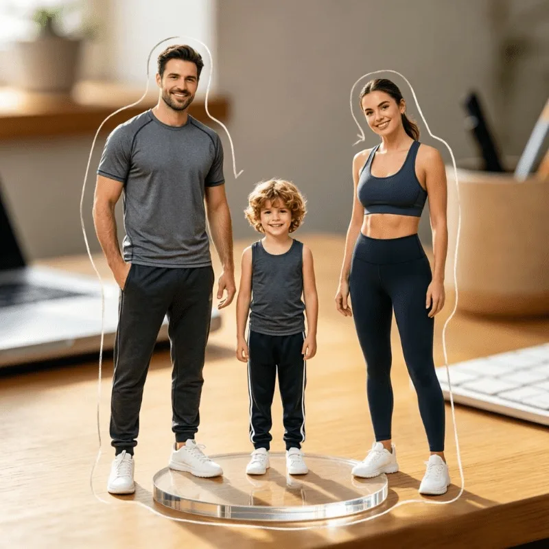 2D Personalized desktop Standee, Made of Durable Acrylic. You Can Customize It for Your Best Friends, Parents, or Family.
