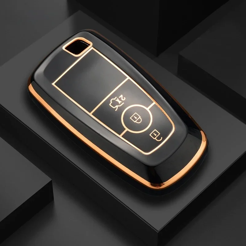 Étui pour clé télécommande de voiture en TPU, coque Fob pour Ford Edge Fusion Mustang Explorer F150 F250 F350 Ecosport, support de protection sans clé