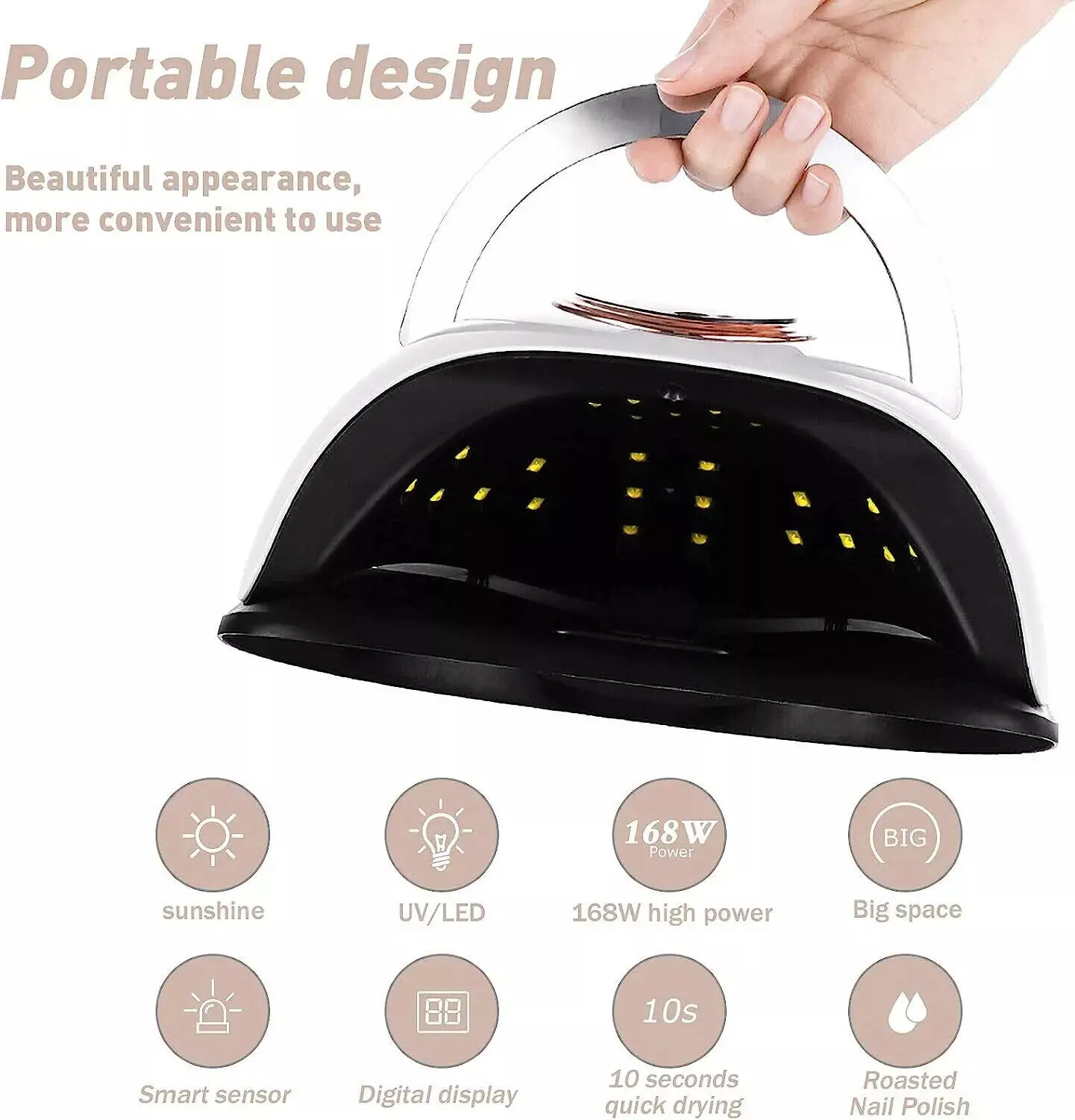 Professionelle UV-Trocknungslampe für Nägel, Härtungslicht für Acryl-Gel-Lack – Detail 2
