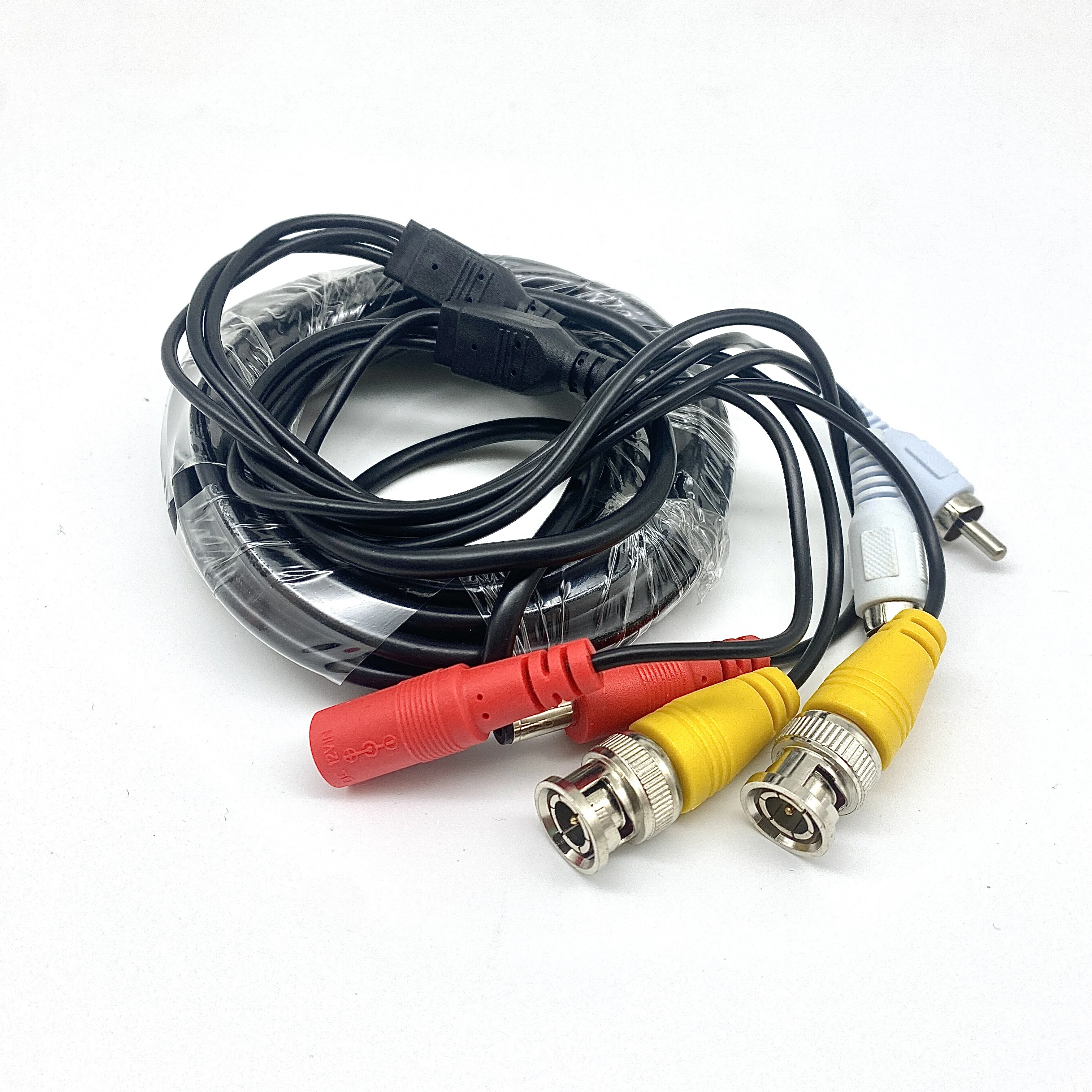 BNC DC RCA Video Power Combo สาย 5-50M กล้องวงจรปิดความปลอดภัยกล้องสายสําหรับ Video Audio และ Power Transmission