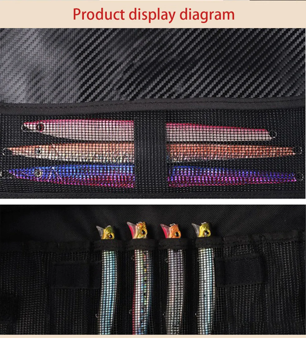 Lead Vertical Jigs Handbag Tackle Bag for Artificial Bait Boat Jigging Lures Fishing Lures Storage Bag for Saltwater & Freshwate