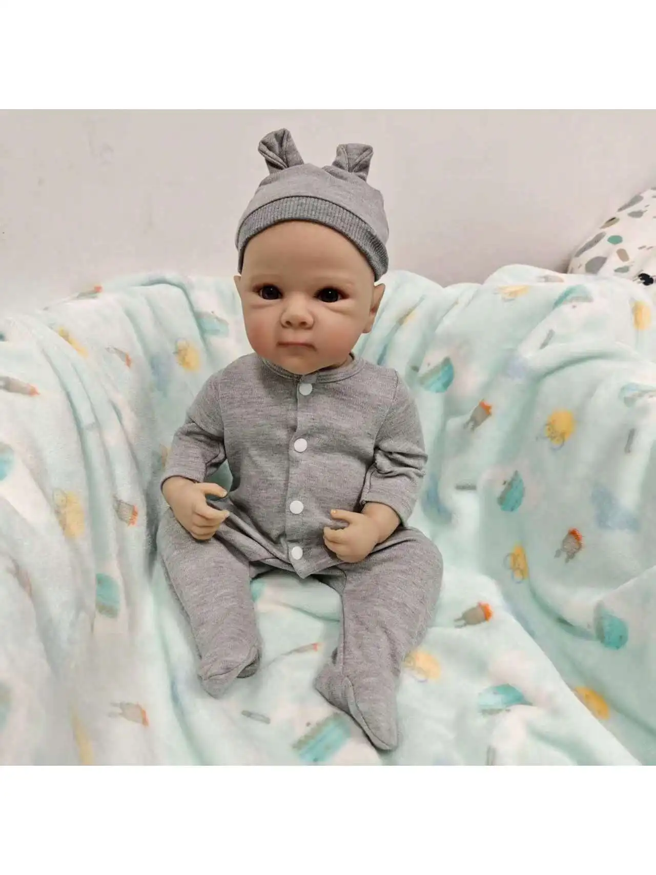 Bambole per bambini rinate realistiche: bambola realistica in vinile morbido e carino da 19 pollici, bambole gonfiabili della vita reale (SOLO BAMBOLA/SENZA ACCESSORI)