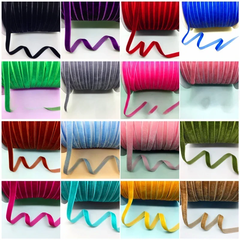5 Yards 3/8 Zoll (10 mm) Samtband Hochzeit Party Dekoration handgemachte Geschenkverpackung Haarschleifen DIY Weihnachten