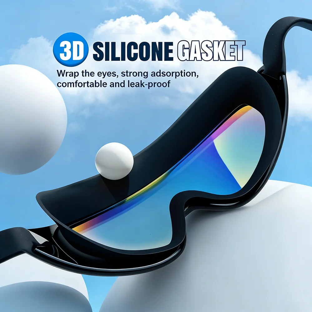 Schwimmbrille mit Weitwinkel-Sicht, Auslaufsicher, Beschlagfrei, UV-Schutz 180° ° Clear Vision Schwimmbrille für Erwachsene, Männer, Frauen, Jugendliche – Detail 6